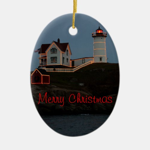 Merry Christmas from Maine Ceramic Ornament
