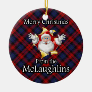 Merry Christmas From McLaughlin MacLachlan Clan Ceramic Ornament