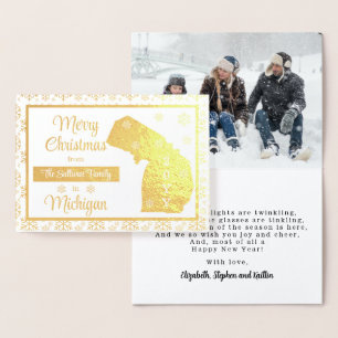 Merry Christmas from Michigan State Photo Foil Card