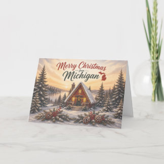 Merry Christmas from Michigan Thank You Card