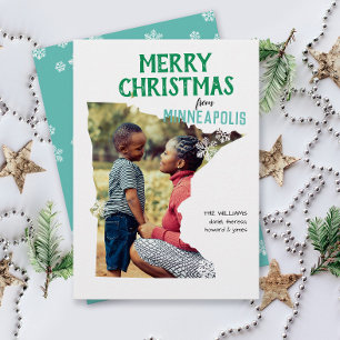 Merry Christmas from Minnesota One Photo Holiday Card