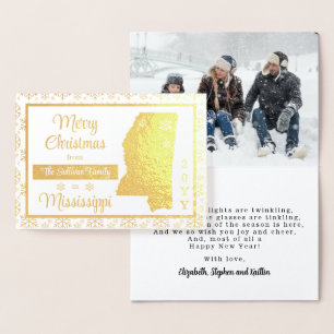 Merry Christmas from Mississippi State Photo Foil Card
