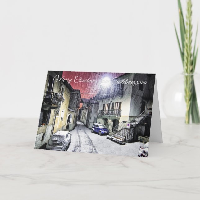 Merry Christmas from Montestrutto Italy Card (Front)