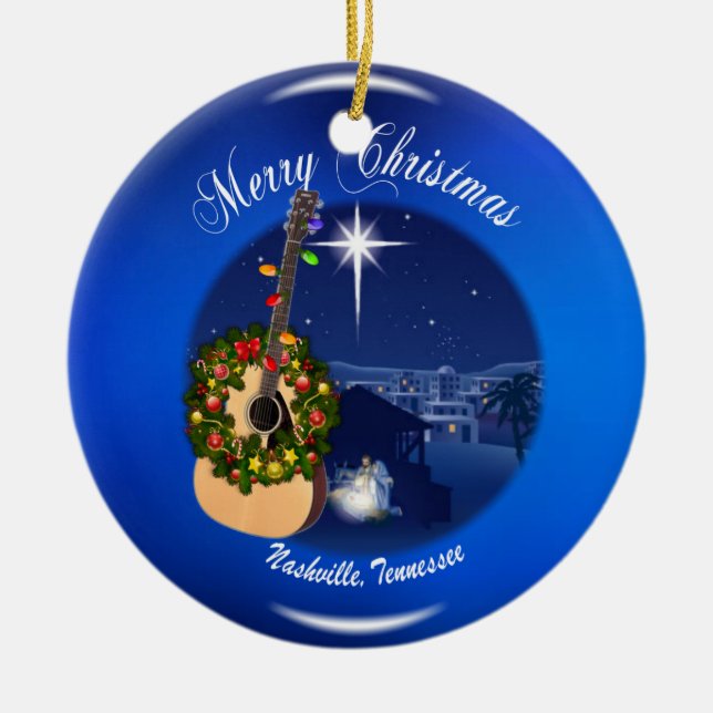 Merry Christmas from Nashville Ornament (Front)