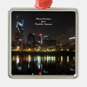 Merry Christmas from Nashville, Tennessee Metal Ornament