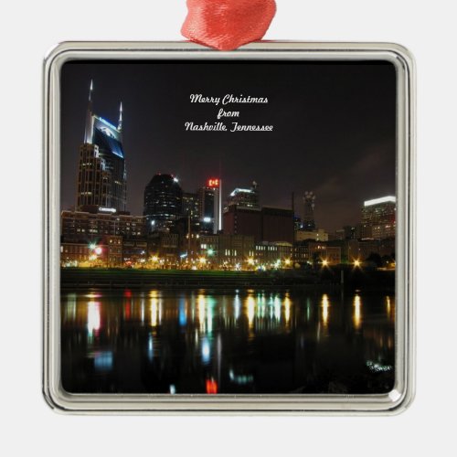 Merry Christmas from Nashville Tennessee Metal Ornament