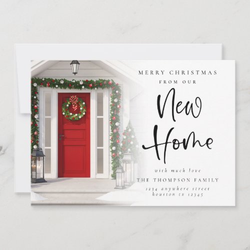 Merry Christmas from New Home Photo Overlay Holiday Card