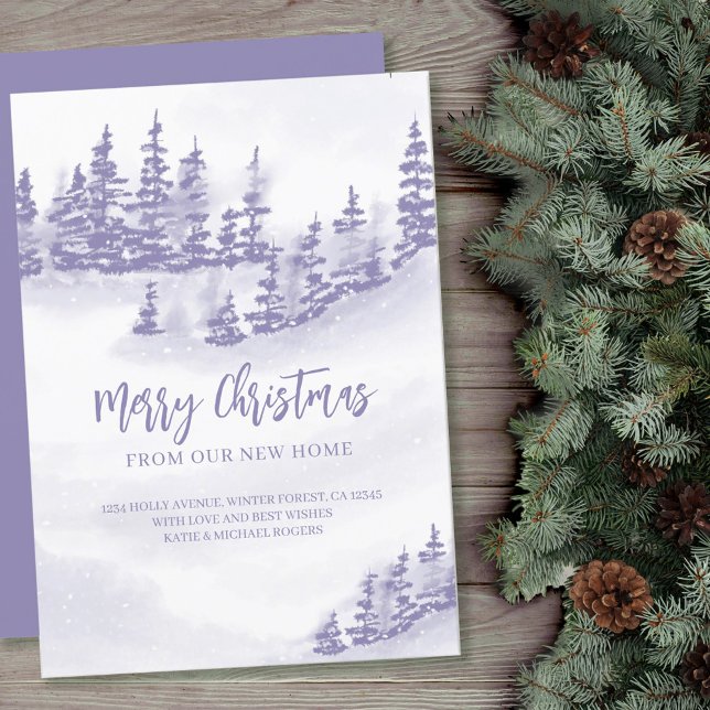 Merry Christmas from New Home Purple Forest Moving Announcement (Creator Uploaded)