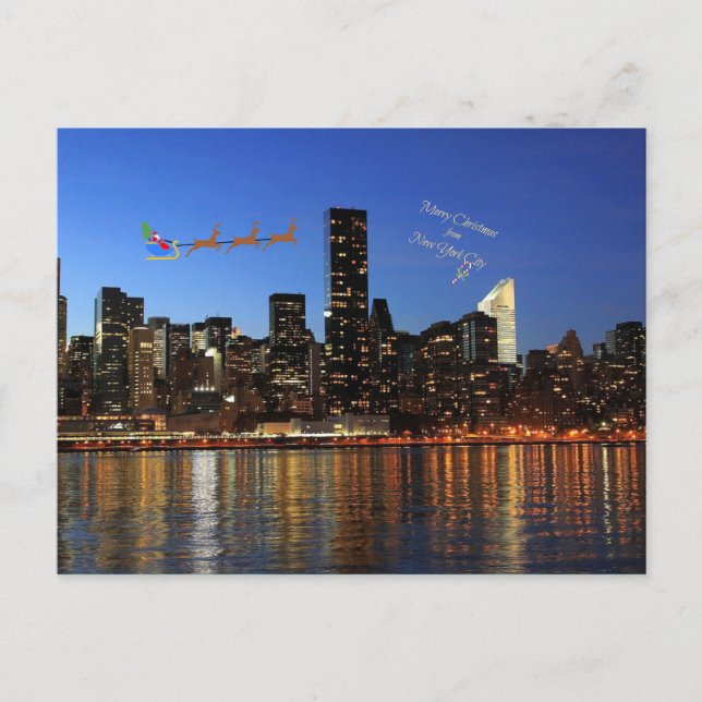 Merry Christmas from New York City Holiday Postcard (Front)