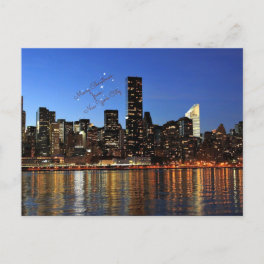 Merry Christmas from New York City/NY Skyline Holiday Postcard