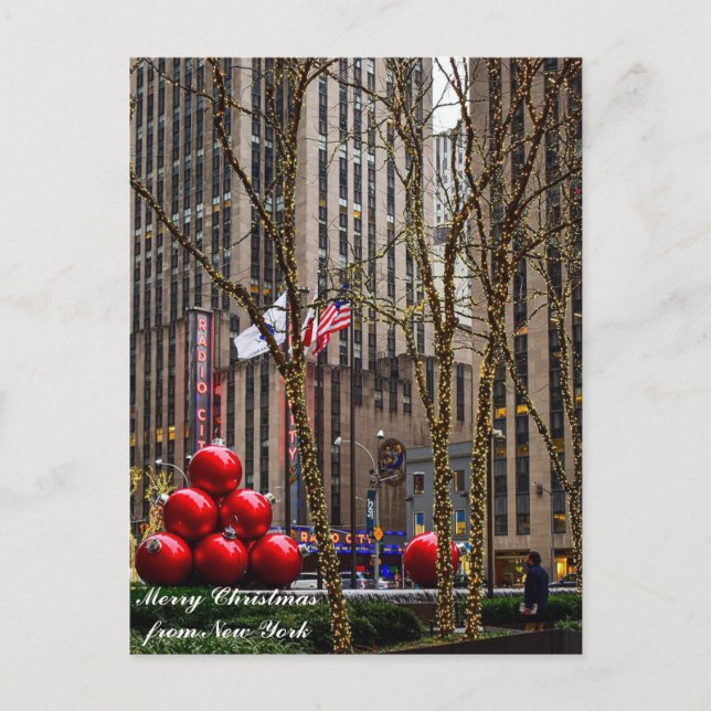 Merry Christmas from New York Holiday Postcard (Front)