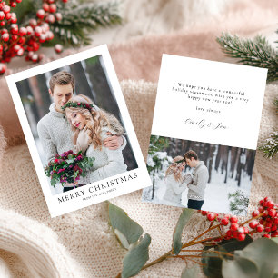 Merry Christmas from Newlyweds 2 Photos Holiday Card
