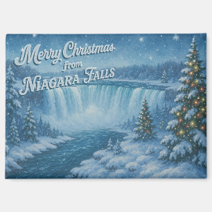Merry Christmas from Niagara Falls Winter Magnet