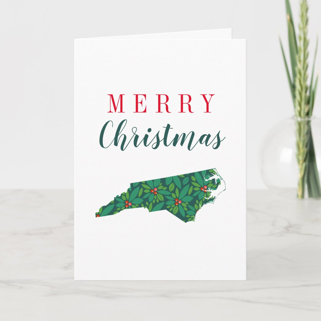 Merry Christmas from North Carolina Card Zazzle