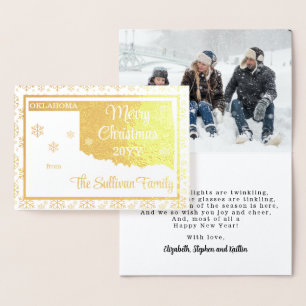 Merry Christmas from Oklahoma State Photo Foil Card