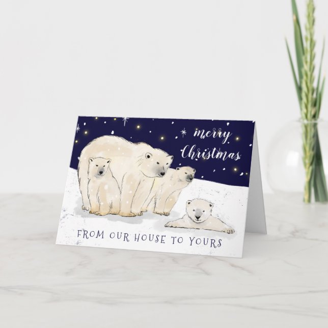 Merry Christmas from Our Bear Family to Yours  Card (Front)
