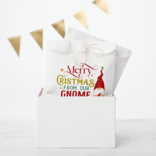 Merry Christmas From Our Gnome To Yours Favor Bag