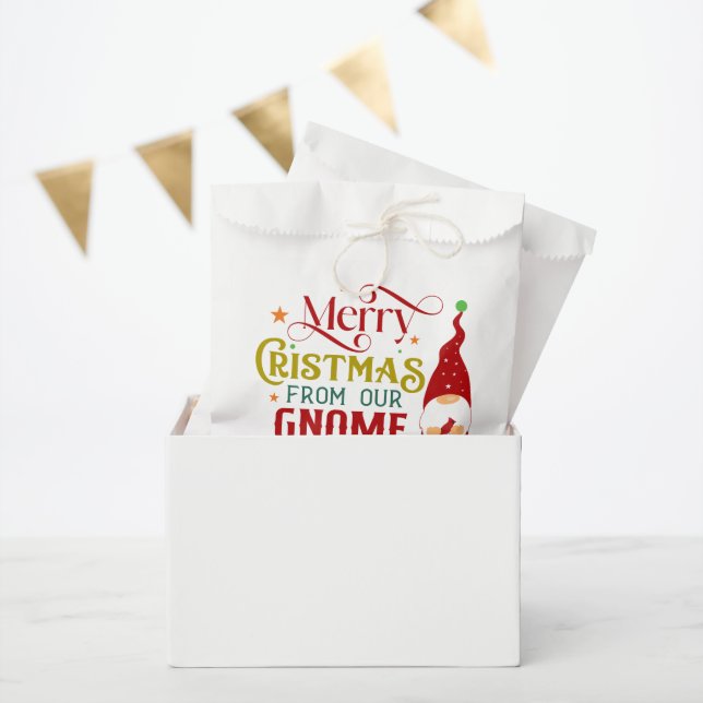 Merry Christmas From Our Gnome To Yours Favor Bag (Party)