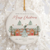 Neighbor Christmas Ornament Wreath Ceramic Gift