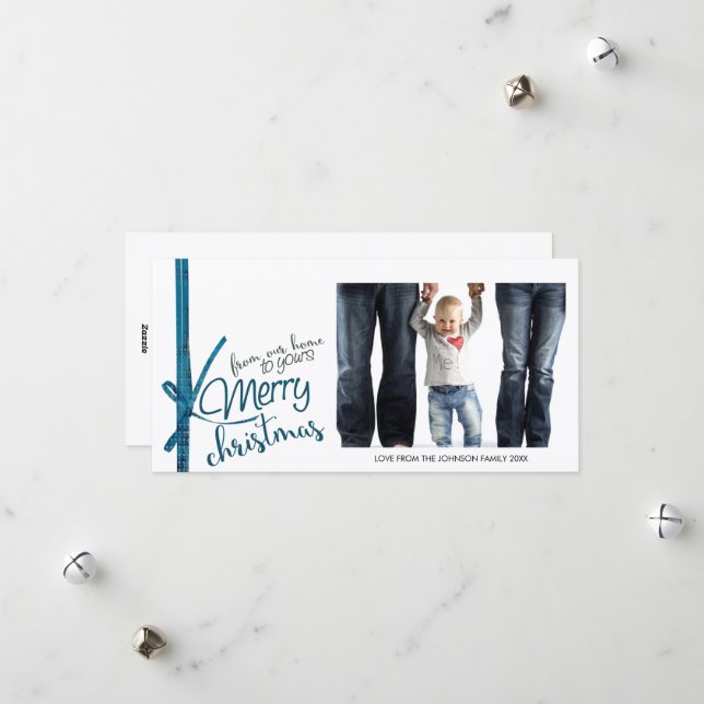Merry Christmas From Our Home To Yours Holiday Card (Front/Back In Situ)