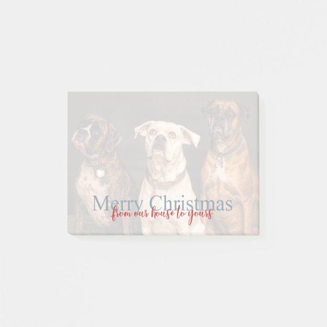 Merry Christmas From Our House to Yours Photo Post-it Notes (Front)