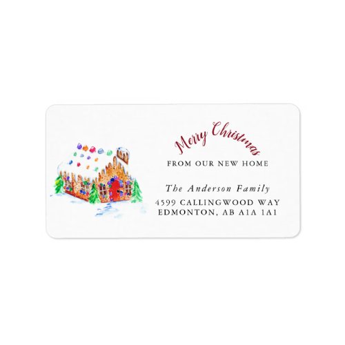 Merry Christmas from our New Home Holiday Cute Label
