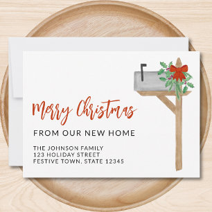 Merry Christmas From Our New Home Mailbox Announcement