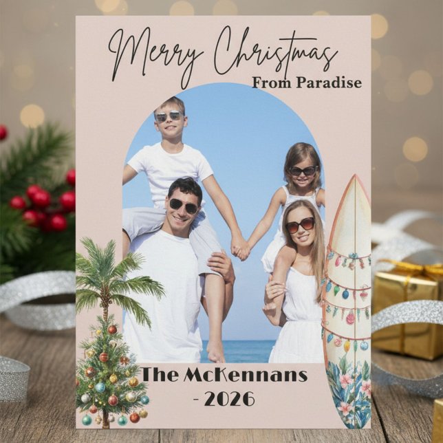 Merry Christmas from Paradise Photo Christmas Card (Creator Uploaded)