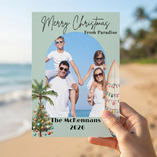 Merry Christmas from Paradise Photo Christmas Card