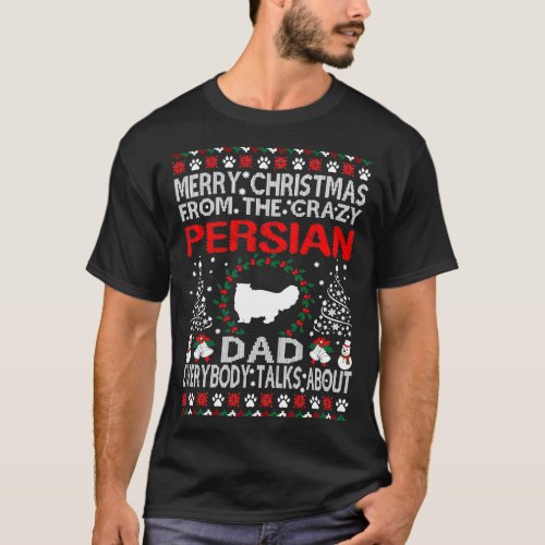 Merry Christmas From Persian Dad Gift T_Shirt