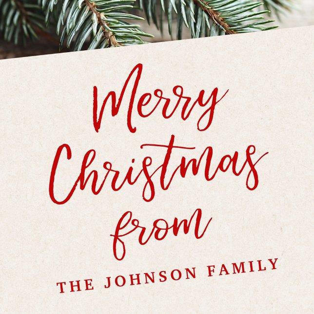 Merry Christmas from personalized name Rubber Stamp (Merry Christmas from personalized name Rubber Stamp)