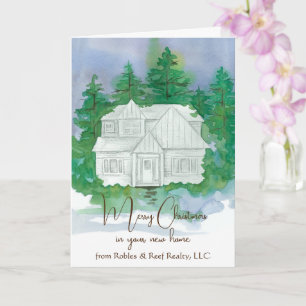 Merry Christmas From Realtor Business Custom Name Card