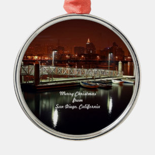 Merry Christmas from San Diego, California Metal Ornament