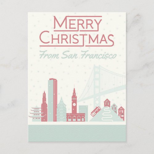 Merry Christmas from San Francisco Postcard