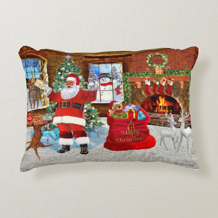 Merry Christmas from Santa Accent Pillow | Zazzle