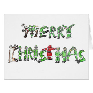 Merry Christmas From Santa and His Helpers Cards