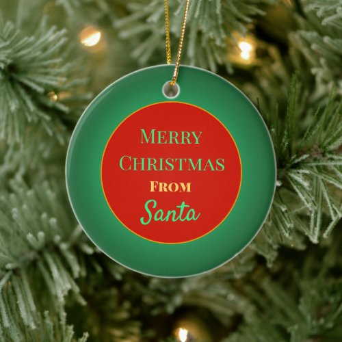 Merry Christmas from Santa Bribe Xmas Ornament