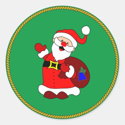 Merry Christmas from Santa Classic Round Sticker