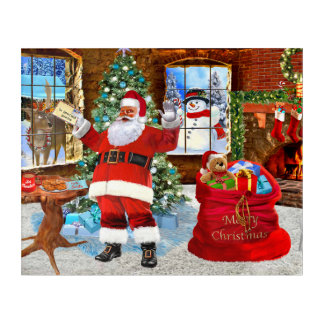 Merry Christmas from Santa Claus Acrylic Print