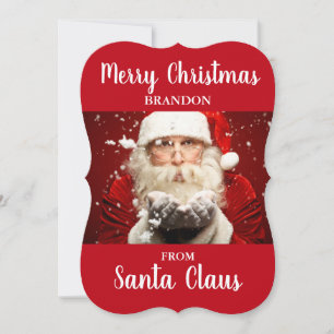 Merry Christmas From Santa Claus ADD NAME Card RB