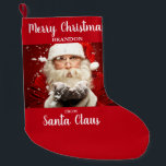Merry Christmas From Santa Claus ADD NAME Large Christmas Stocking<br><div class="desc">Merry Christmas From Santa Claus ADD NAME Christmas Stocking</div>