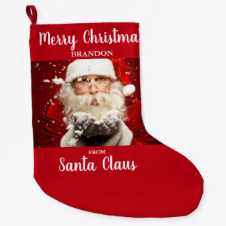 Merry Christmas From Santa Claus ADD NAME Large Christmas Stocking