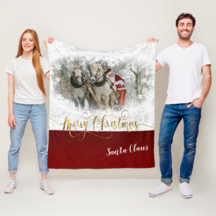 Merry Christmas From Santa Claus - DIY Photo Fleece Blanket
