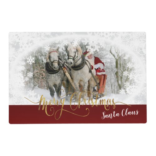 Merry Christmas From Santa Claus _ DIY Photo Paper Placemat