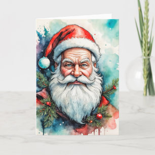 Merry Christmas From Santa Claus Holiday Card