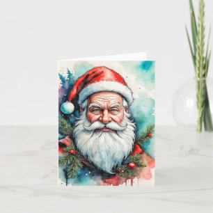 Merry Christmas From Santa Claus Holiday Card