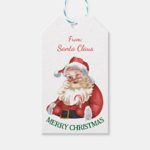 Merry Christmas From Santa Claus NAME Gift Tags