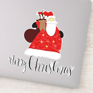 Merry Christmas from Santa Claus Sticker