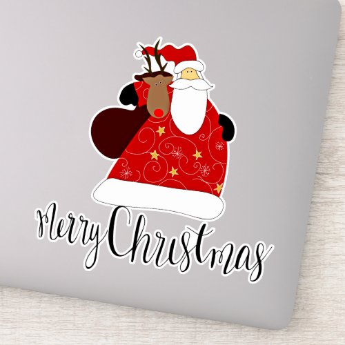 Merry Christmas from Santa Claus Sticker