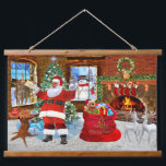 Merry Christmas from Santa Hanging Tapestry<br><div class="desc">This hanging tapestry is one of the best Christmas decorations for easy storage and display and now can be yours today. Detailed oriented in technicolor for you, your kids, and guests, everyone will immediately feel the cheer it brings. As one of my best artworks, I wish you a very Merry...</div>